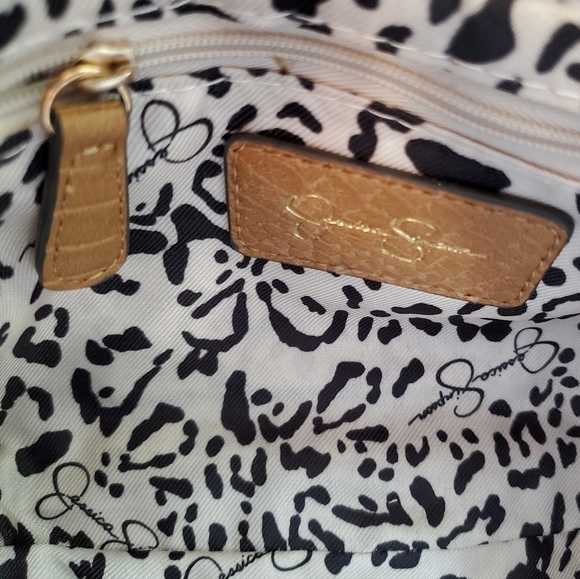 Jessica Simpson Tonal Python Pecan Gia Satchel Women Handbags Purse - Picture 14 of 16